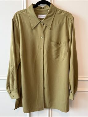 First Issue Relaxed Olive Button-Down Shirt